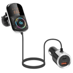 Linocell FM-sender med Bluetooth og hurtiglading