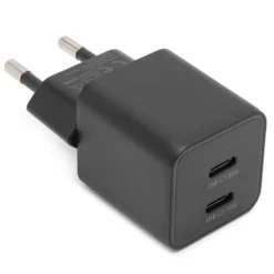 Linocell GaN hurtiglader 35 W PD med 2 USB-C-porter Svart
