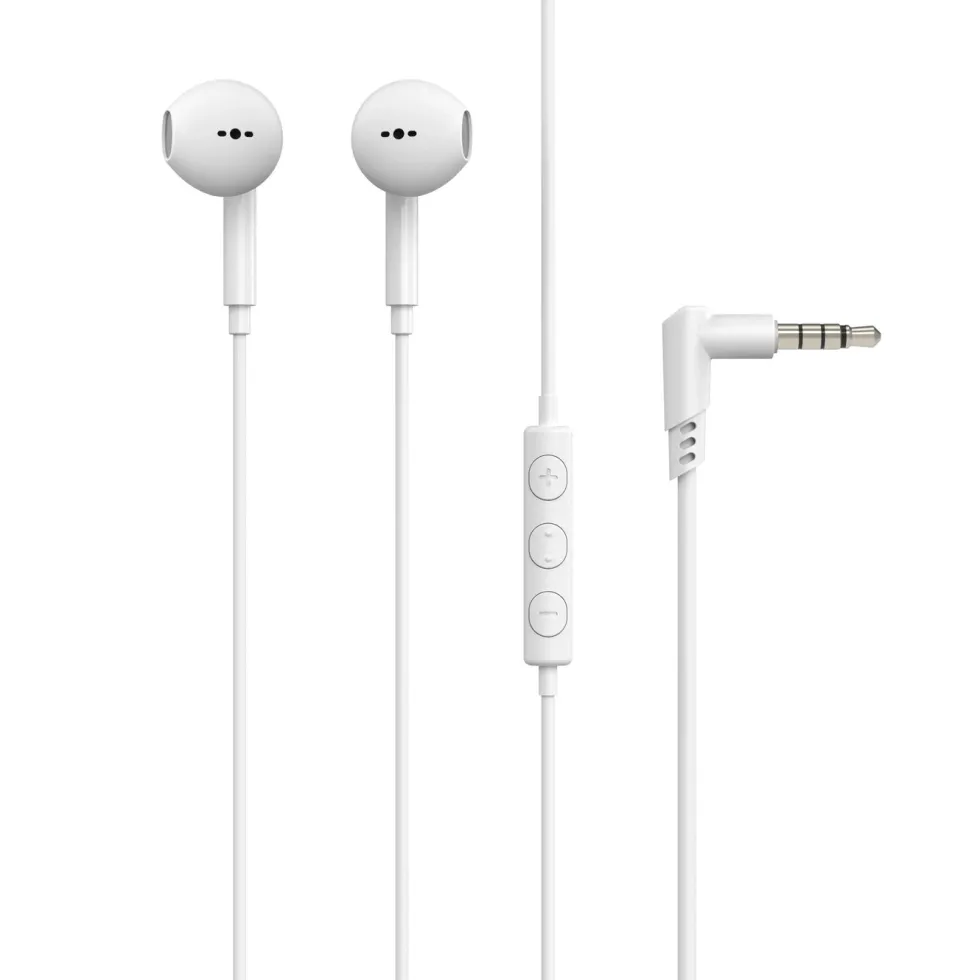 Linocell Hodetelefoner med mikrofon og 3,5 mm-kontakt Hvit