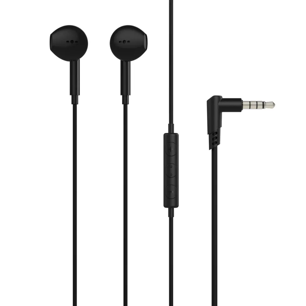 Linocell Hodetelefoner med mikrofon og 3,5 mm-kontakt Svart