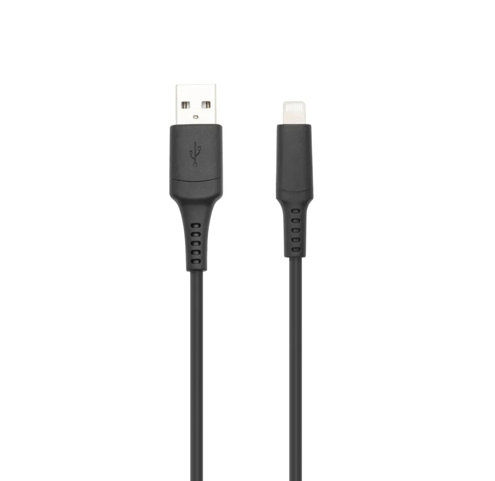 Linocell iPad- og iPhone-billader med Lightning-kabel Svart