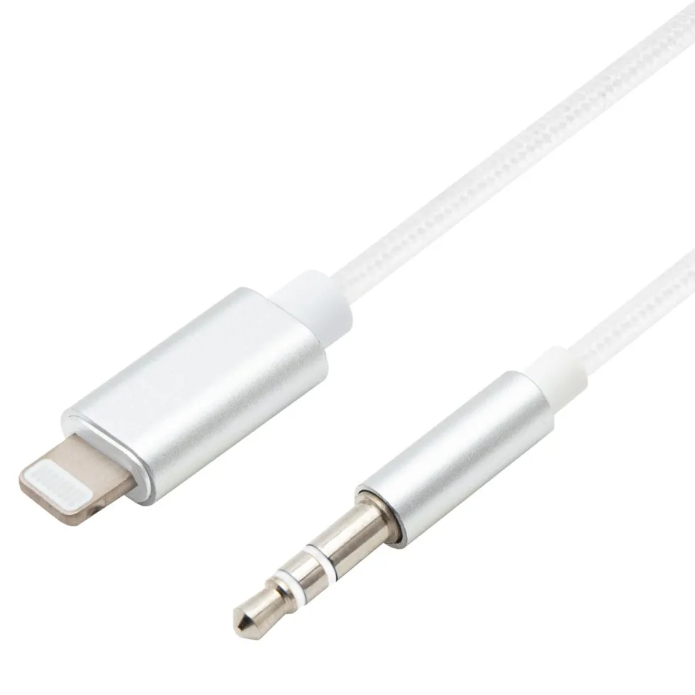Linocell Lightning til 3,5 mm-kabel 1 m Hvit