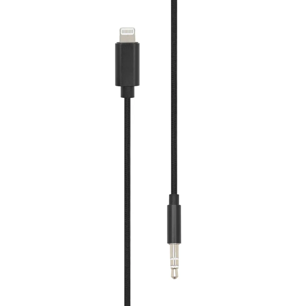 Linocell Lightning til 3,5 mm-kabel 1 m Svart