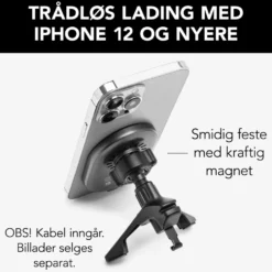 Linocell Magnetisk Qi2 ladeplate til bilen 15 W