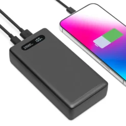 Linocell Powerbank 20000 mAh med 20W lading Svart