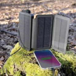 Linocell Powerbank med solcellelading 16 000 mAh