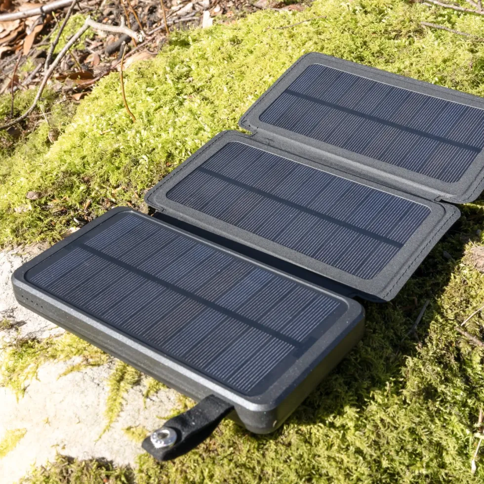 Linocell Powerbank med solcellelading 16 000 mAh