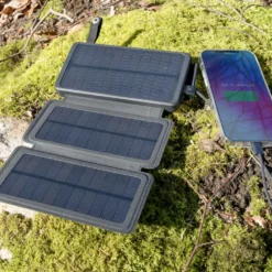 Linocell Powerbank med solcellelading 16 000 mAh