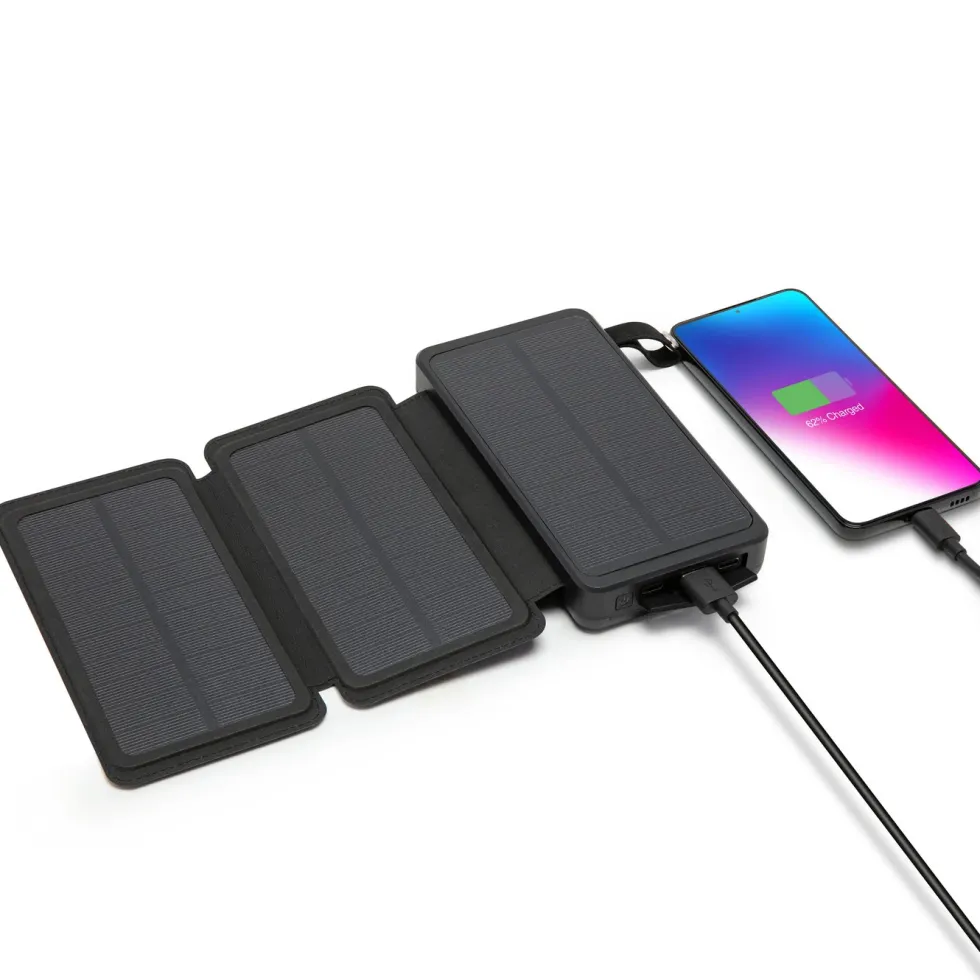 Linocell Powerbank med solcellelading 16 000 mAh