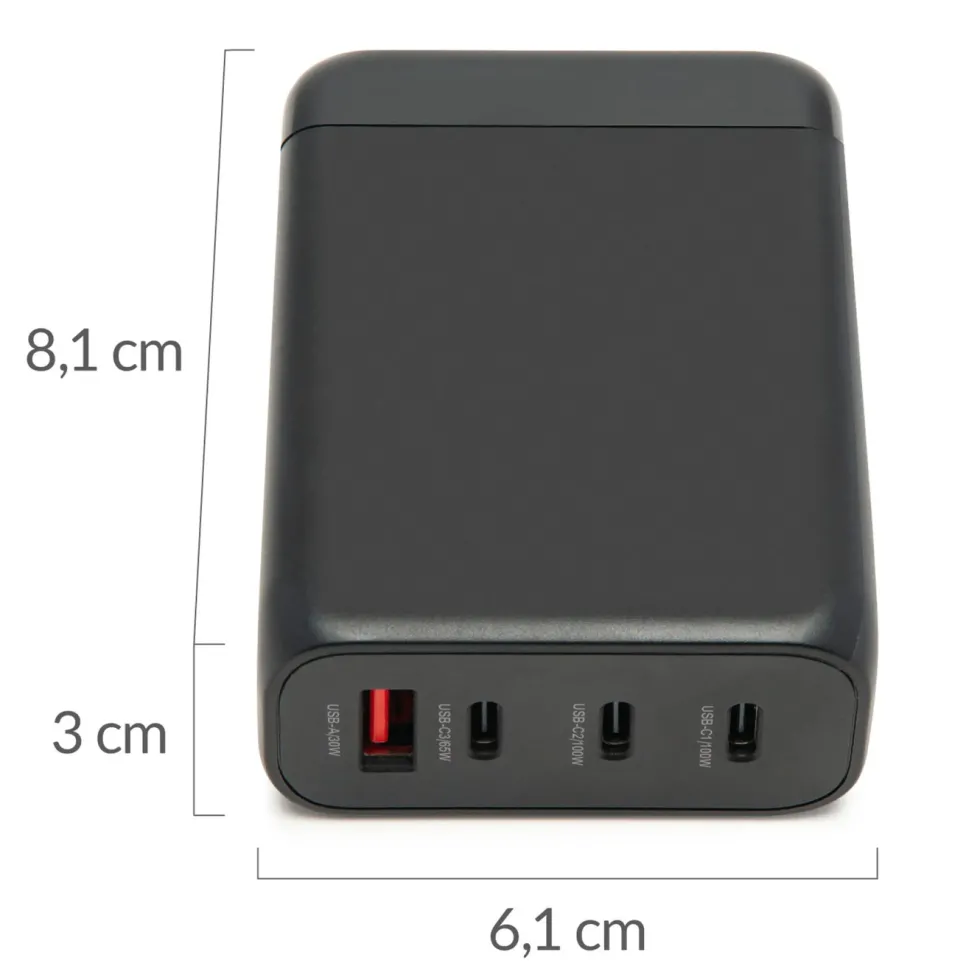 Linocell Premium GaN Multilader 100 W PD 3.0 Svart