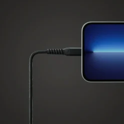 Linocell Premium Kevlar Lightning-kabel 2 m Svart