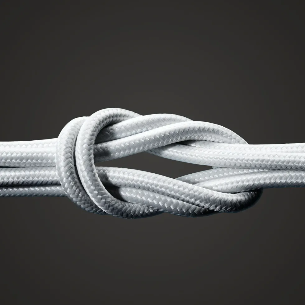 Linocell Premium Kevlar Lightning-kabel 2 m Hvit