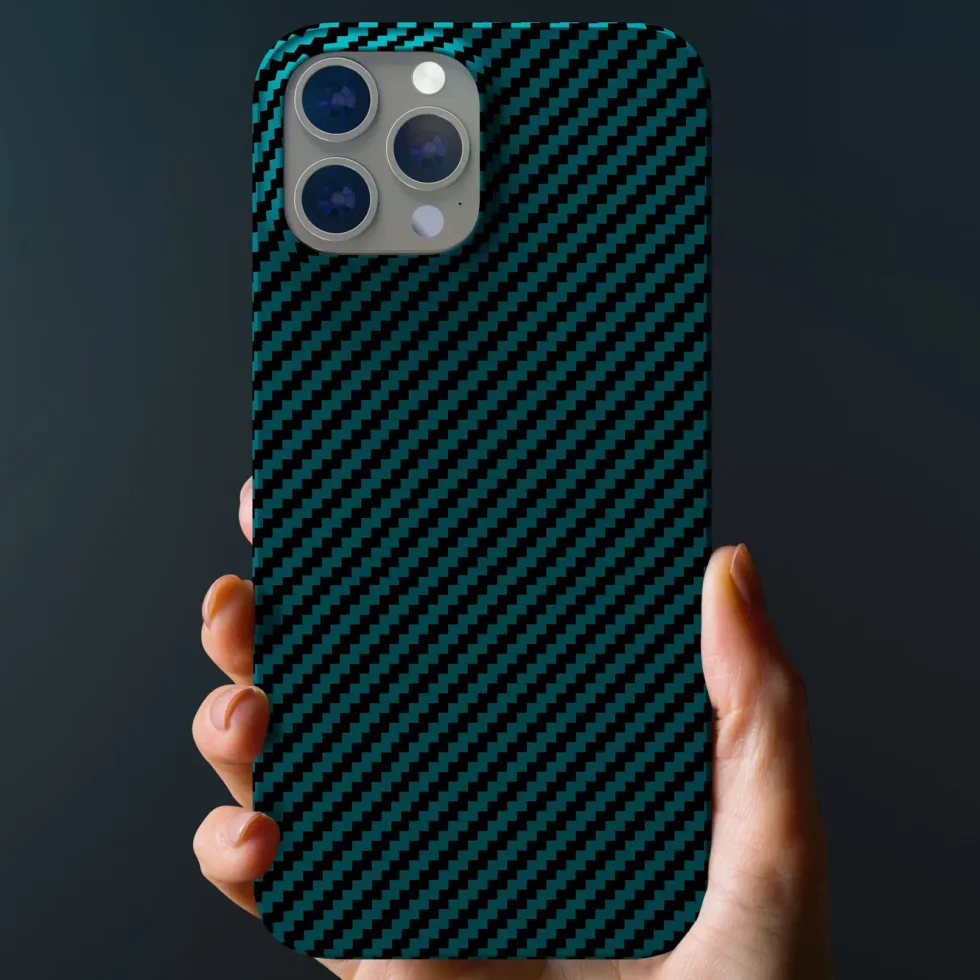 Linocell Premium Kevlar Robust deksel for iPhone 13 Pro Max Blå