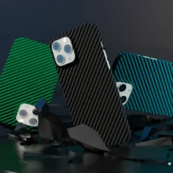 Linocell Premium Kevlar Robust deksel for iPhone 13 Pro Max Blå