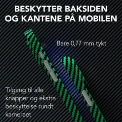 Linocell Premium Kevlar Robust deksel for iPhone 13 Pro Max Grønn