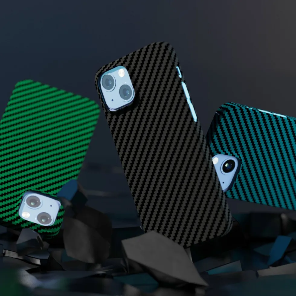 Linocell Premium Kevlar Robust deksel for iPhone 13 Mini Grønn