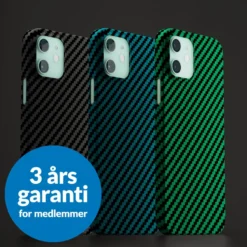 Linocell Premium Kevlar Robust deksel for iPhone 12 og 12 Pro Grønn