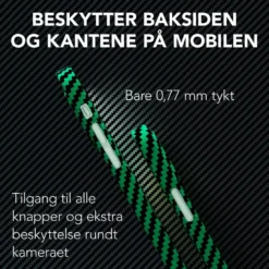 Linocell Premium Kevlar Robust deksel for iPhone 12 og 12 Pro Grønn