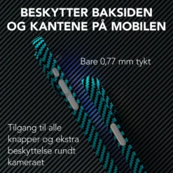 Linocell Premium Kevlar Robust deksel for iPhone 13 Pro Blå
