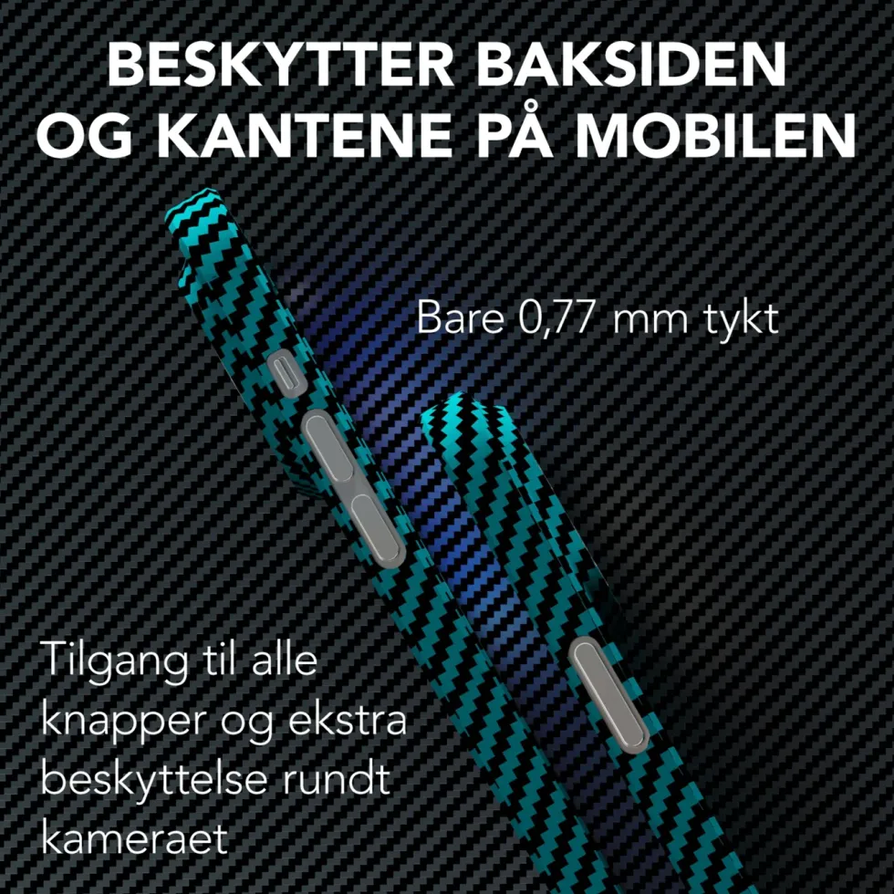 Linocell Premium Kevlar Robust deksel for iPhone 13 Pro Blå