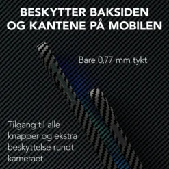 Linocell Premium Kevlar Robust deksel for iPhone 12 Mini Svart