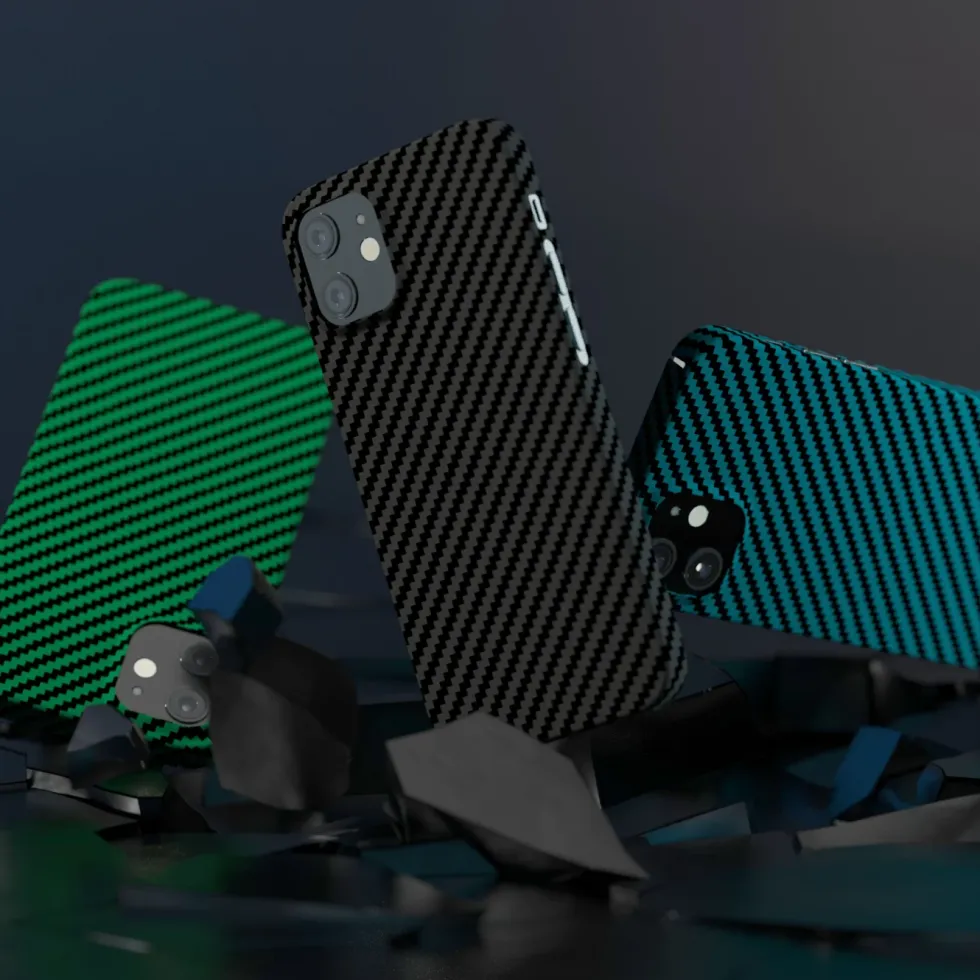 Linocell Premium Kevlar Robust deksel for iPhone 12 Mini Svart