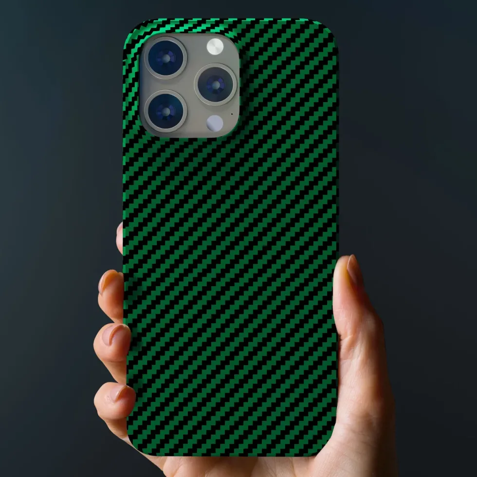 Linocell Premium Kevlar Robust deksel for iPhone 13 Pro Grønn