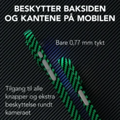 Linocell Premium Kevlar Robust deksel for iPhone 13 Pro Grønn