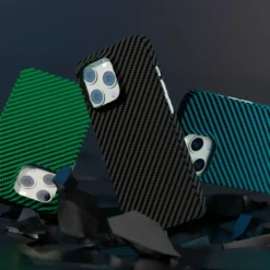 Linocell Premium Kevlar Robust deksel for iPhone 13 Pro Grønn