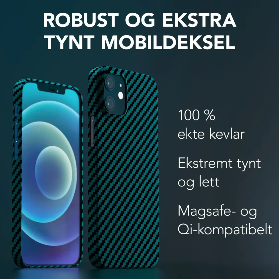 Linocell Premium Kevlar Robust deksel for iPhone 12 Mini Blå