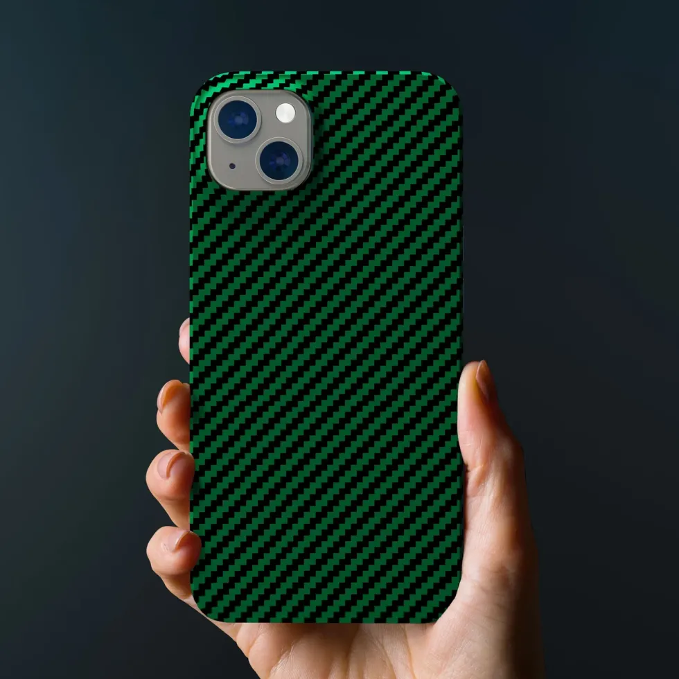 Linocell Premium Kevlar Robust deksel for iPhone 13 Grønn