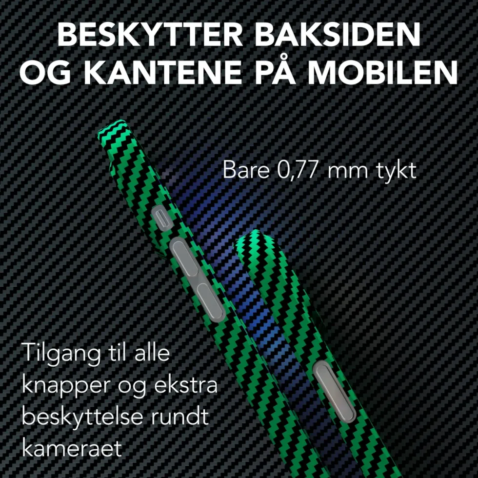 Linocell Premium Kevlar Robust deksel for iPhone 13 Grønn