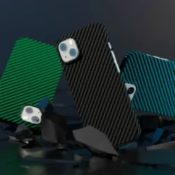 Linocell Premium Kevlar Robust deksel for iPhone 13 Grønn