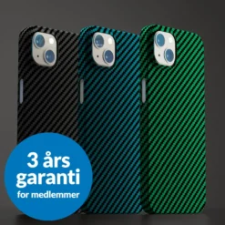 Linocell Premium Kevlar Robust deksel for iPhone 13 Grønn