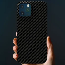 Linocell Premium Kevlar Robust deksel for iPhone 12 Pro Max Svart