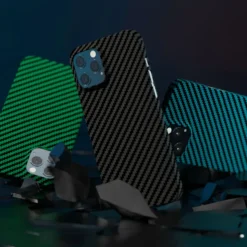 Linocell Premium Kevlar Robust deksel for iPhone 12 Pro Max Grønn