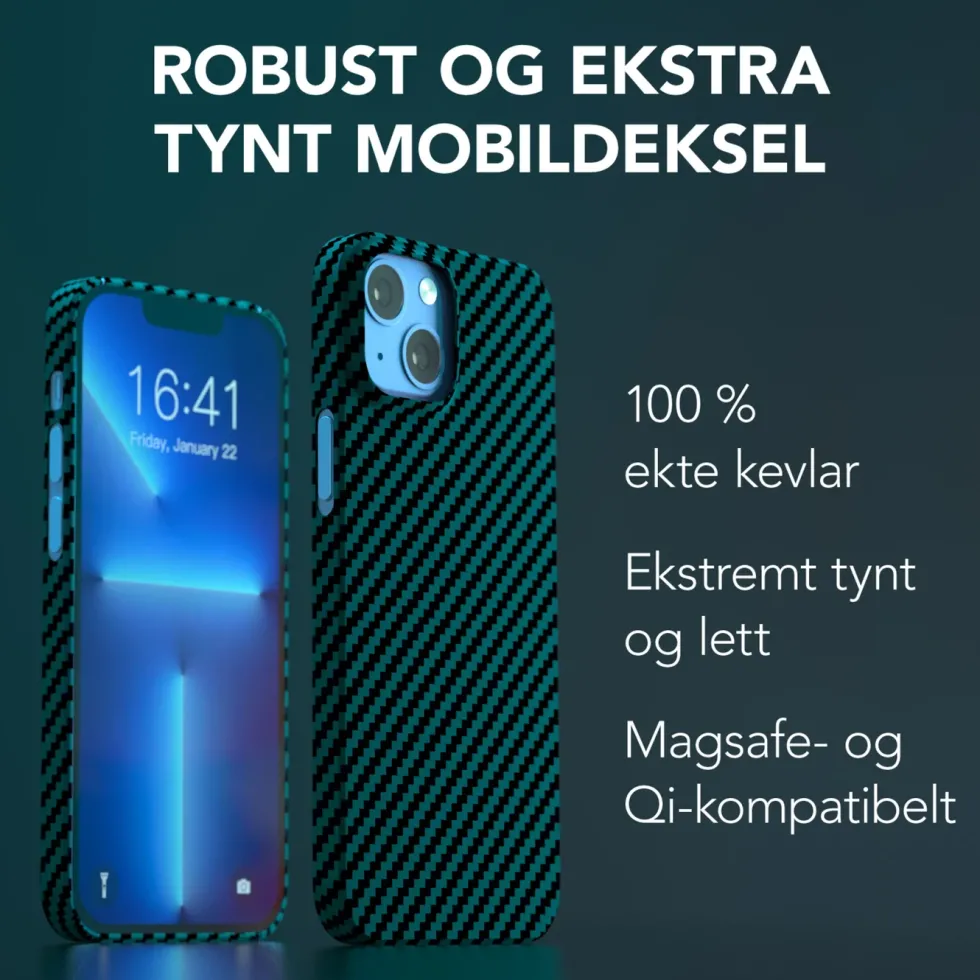 Linocell Premium Kevlar Robust deksel for iPhone 13 Mini Blå