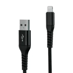 Linocell Premium Kevlar USB-A til Lightning-kabel 1 m Svart