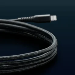 Linocell Premium Kevlar USB-A til Lightning-kabel 1 m Svart