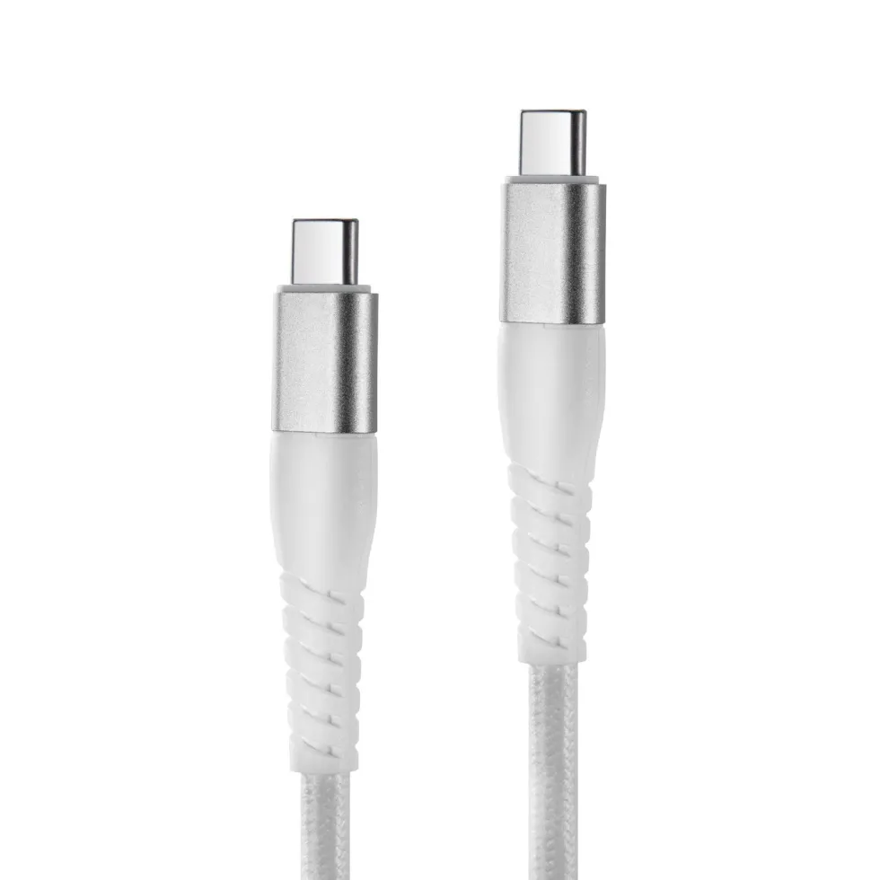 Linocell Premium Kevlar USB-C 3.2-kabel - Hvit 3 m