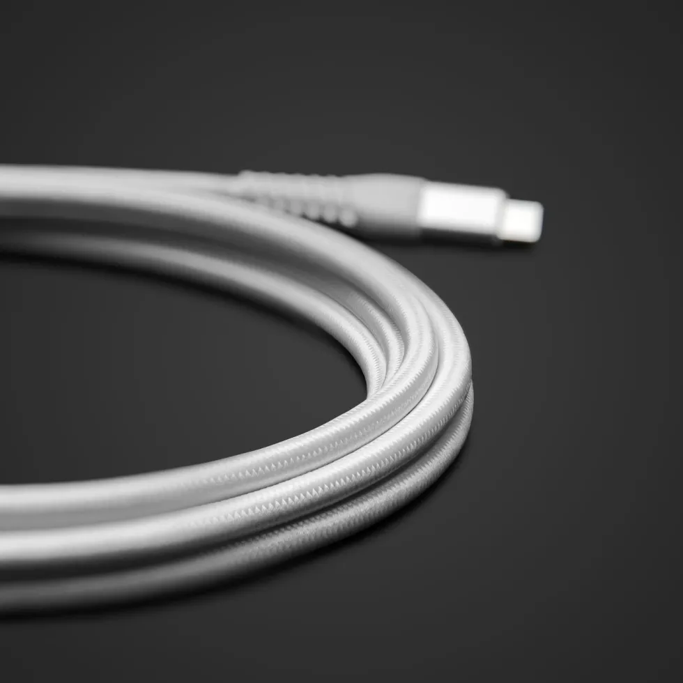 Linocell Premium Kevlar USB-C 3.2-kabel - Hvit 3 m