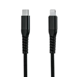 Linocell Premium Kevlar USB-C- til Lightning-kabel Svart 0,5 m