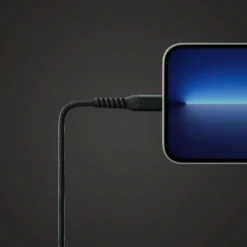 Linocell Premium Kevlar USB-C- til Lightning-kabel Svart 0,5 m