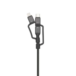 Linocell Premium USB-A til Micro-USB, Lightning og USB-C adapter Svart