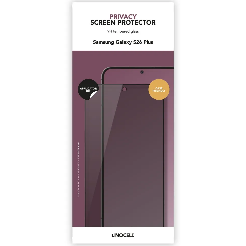 Linocell Privacy skjermbeskytter for Samsung Galaxy S26+