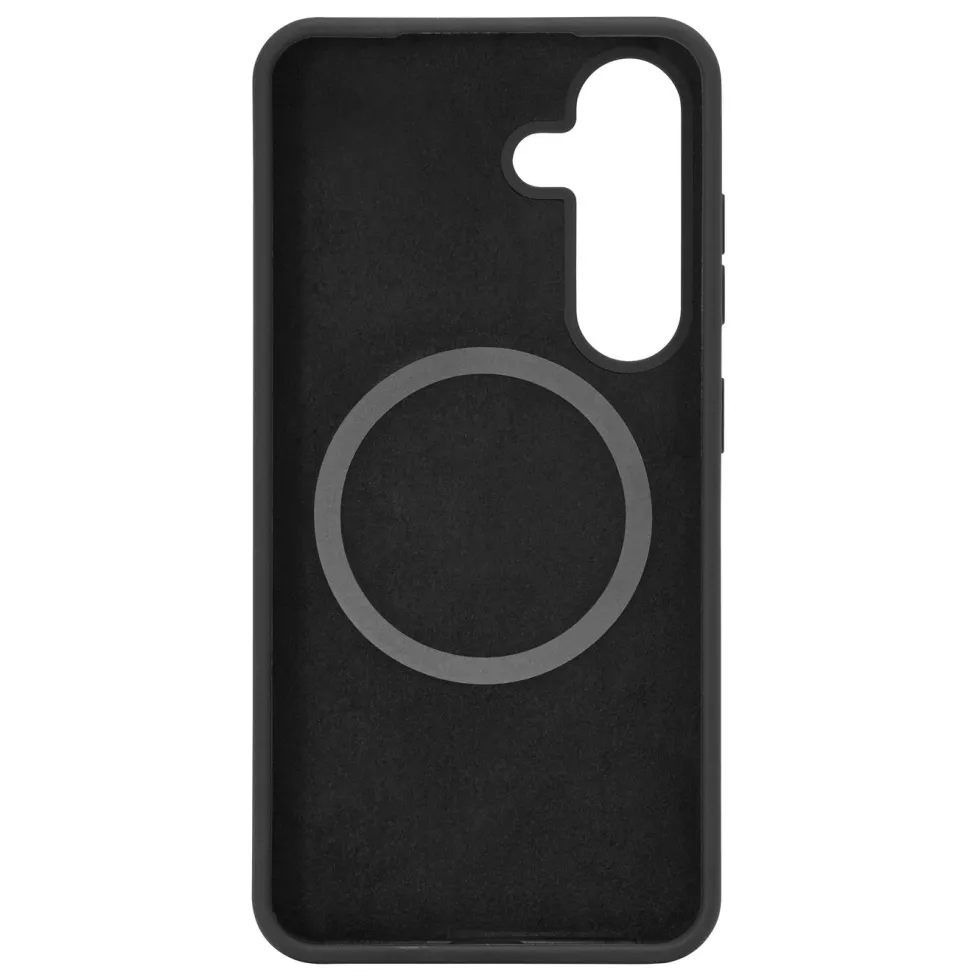 Linocell Rubber Case for Galaxy S25 Svart
