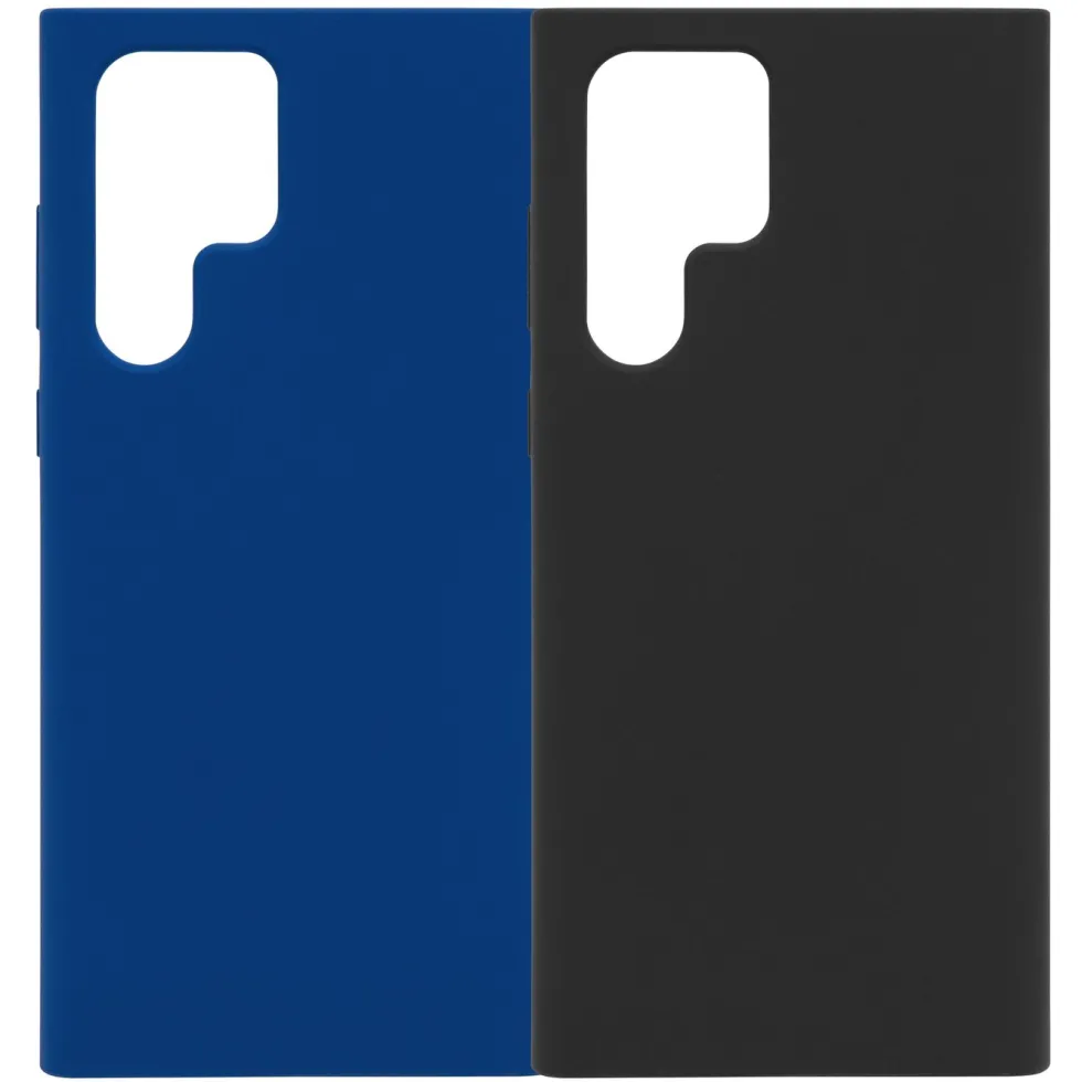 Linocell Rubber Case for Galaxy S22 Ultra Svart