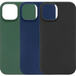 Linocell Rubber case for iPhone 15 Svart