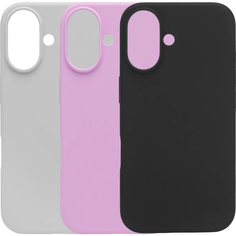 Linocell Rubber case for iPhone 16 Rosa
