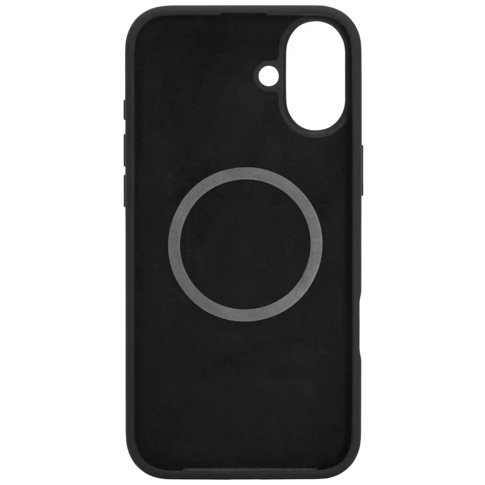 Linocell Rubber case for iPhone 16 Plus Svart